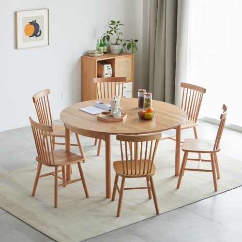 Folding round sales dining table